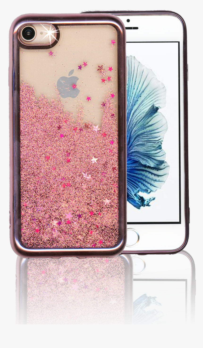 Iphone 8/7 Mm Electroplated Glitter Case With Stars - Mobile Phone Case, HD Png Download