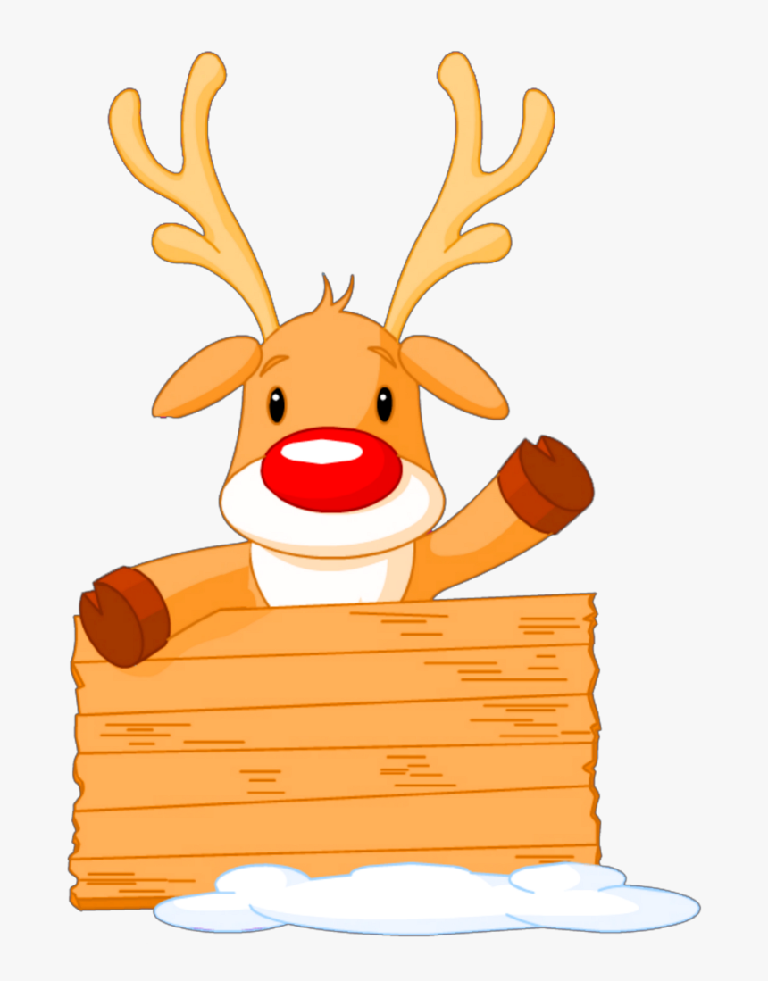 Ftestickers Christmas Reindeer Rudolph Cute - Cute Rudolph The Red Nosed, HD Png Download