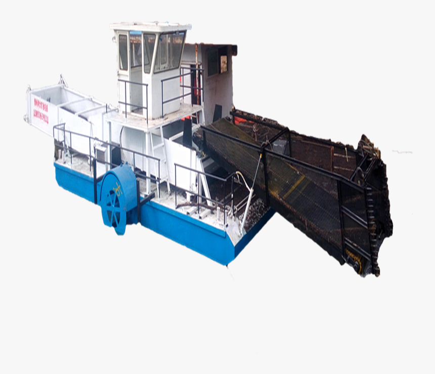 Hydraulic Aquatic Weed Cutting Boat/water Hyacinth - Machine, HD Png Download