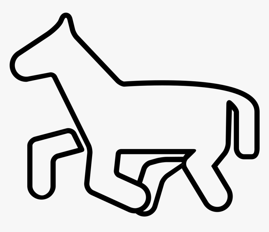 Horse Pony Cartoon Outline - Line Art, HD Png Download
