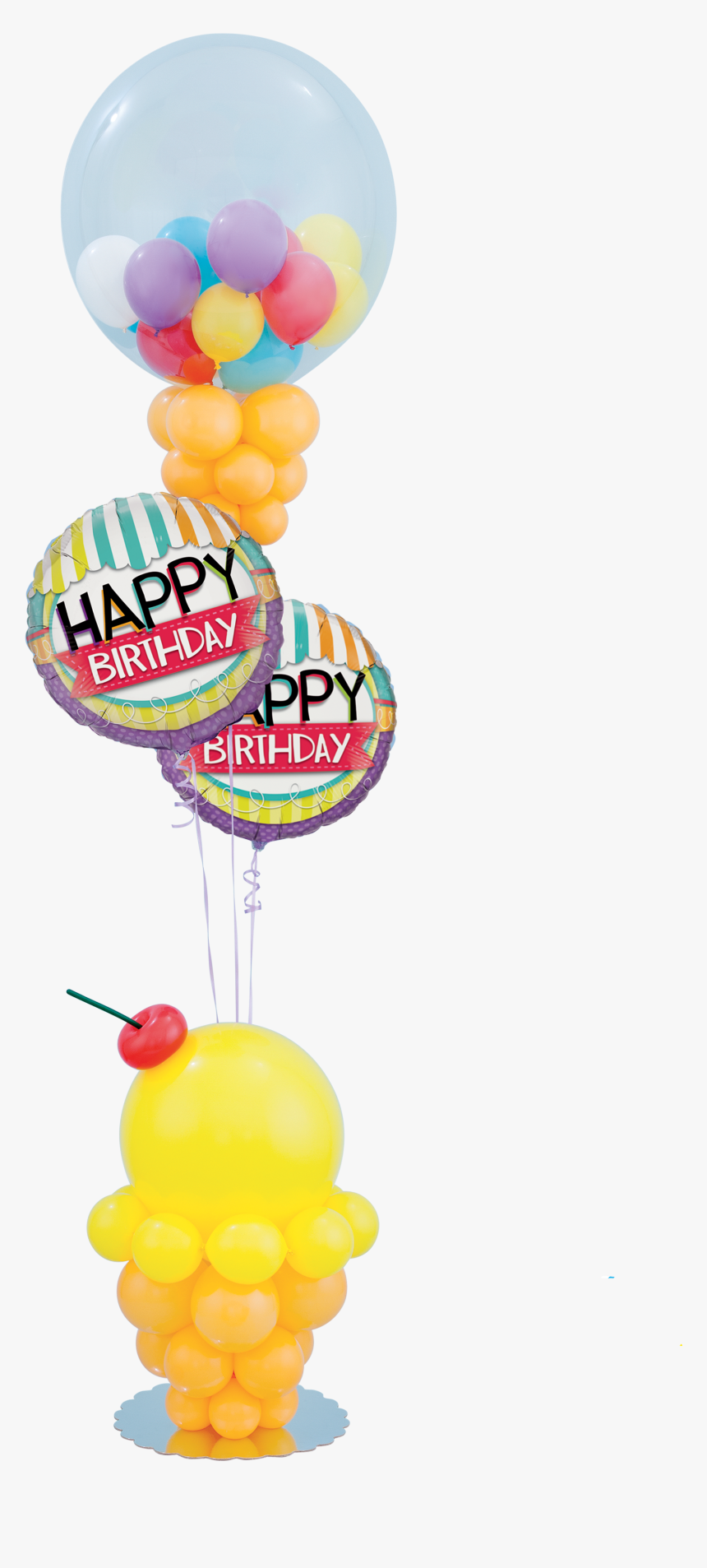 Ice Cream Birthday Balloon Decoration, HD Png Download