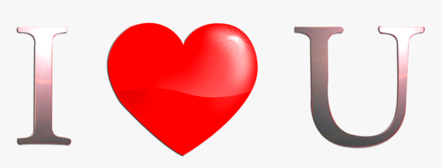 Heart I Love You Red Png Image - Love U Red Png, Transparent Png