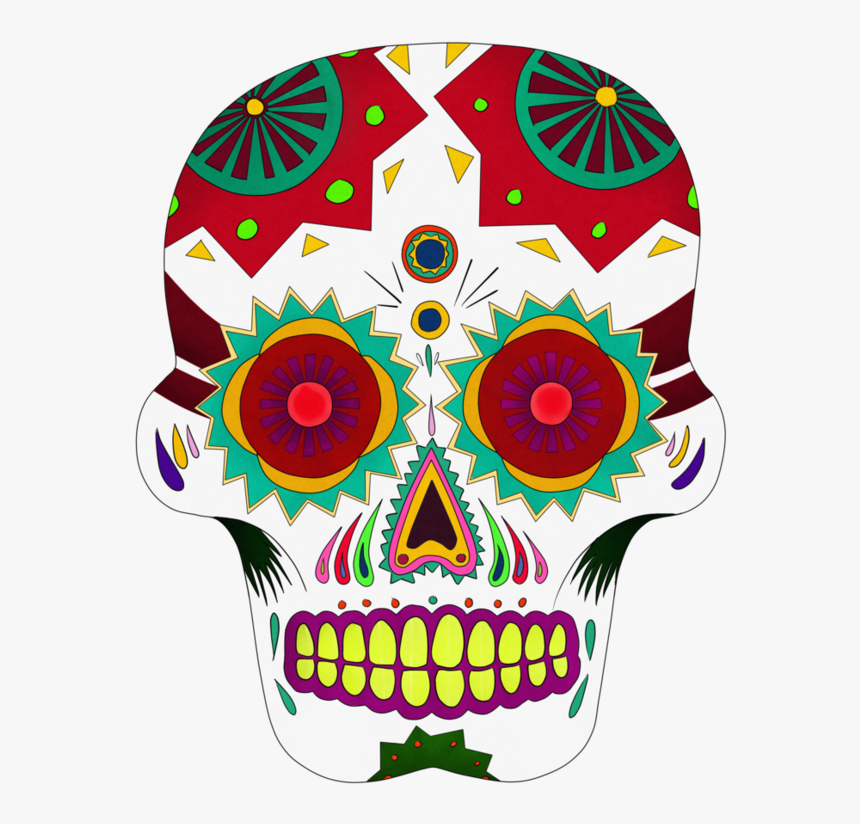 Transparent Red Skull Png - Transparent Sugar Skull Png, Png Download