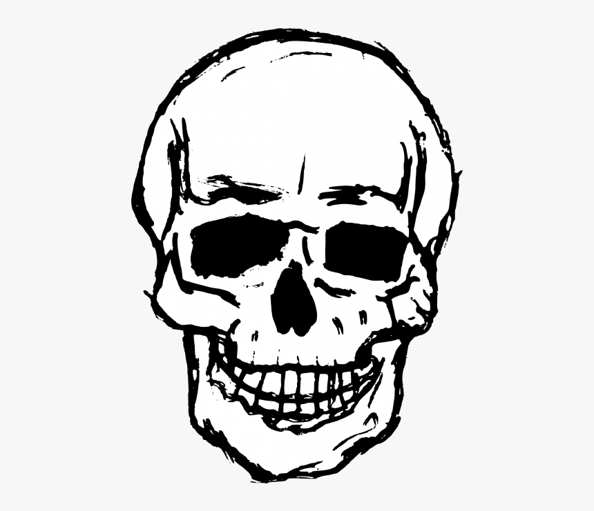Clipart Skull Grunge - Transparent Background Skull Cartoon Png, Png Download