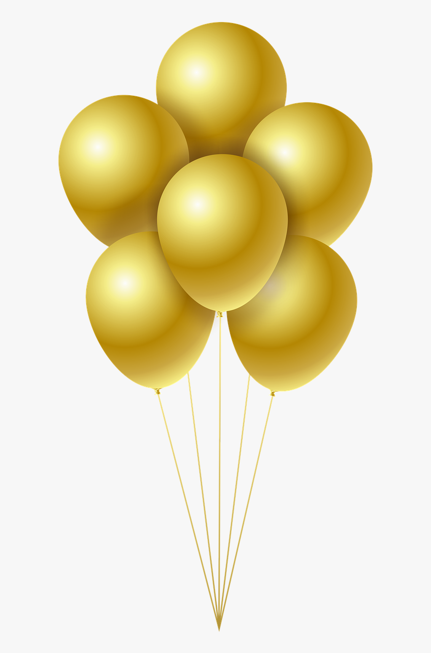 Balloons Carnival Event Free Picture - Gold Balloons Transparent Png, Png Download