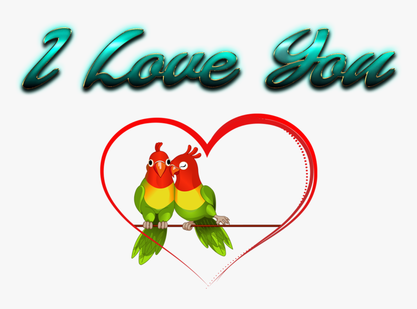 I Love You Hd Png Images - Transparent Love Birds Png, Png Download