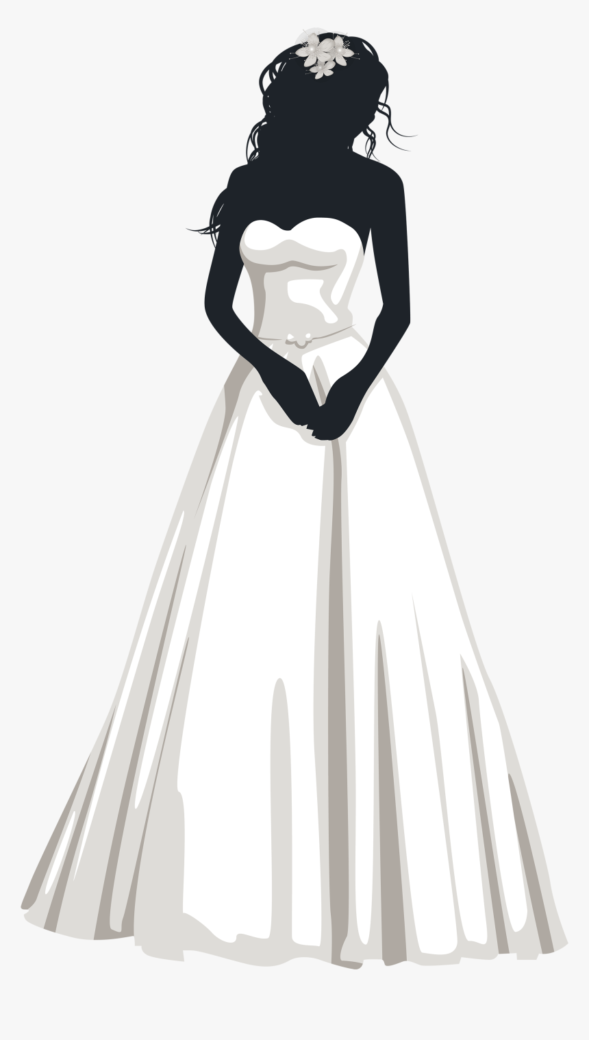 Bride Silhouette Png Clip Art - Bride Clipart Png, Transparent Png