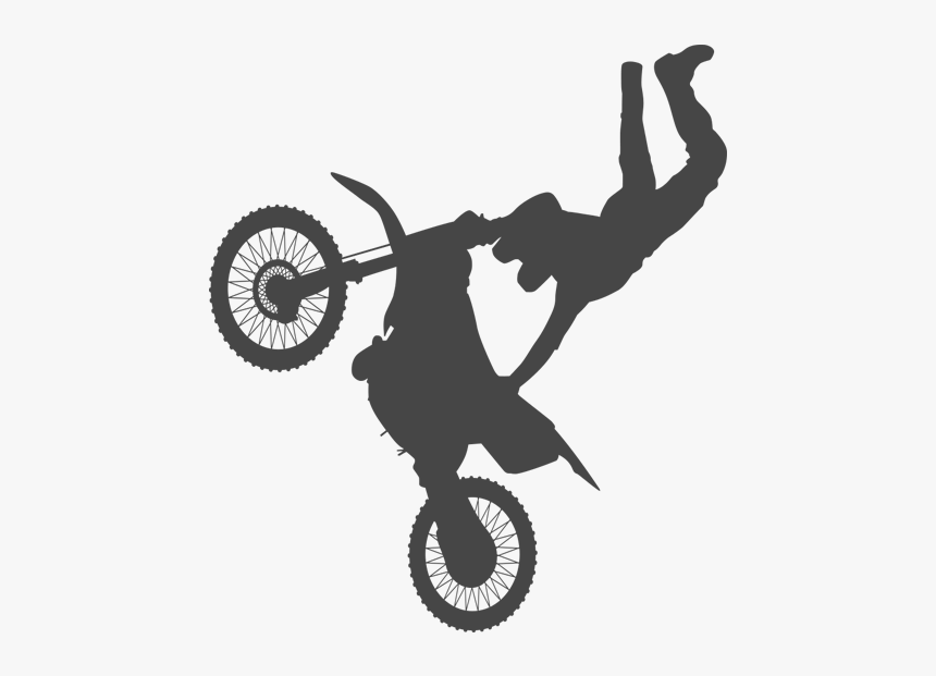 Transparent Decals Dirt - Silhouette Dirt Bike Clipart, HD Png Download
