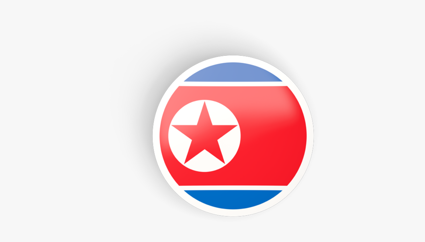 Round Concave Icon - North Korea Flag Png, Transparent Png