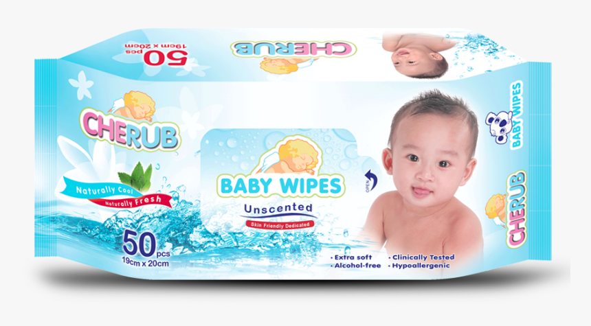 Cherub Baby Wipes 50 S - Cherub Baby Wipes 80s, HD Png Download