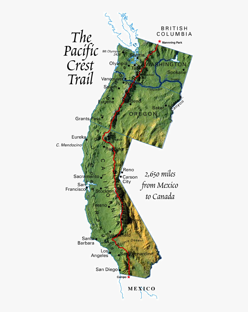 Pacific Crest Trail Thru Hike, HD Png Download