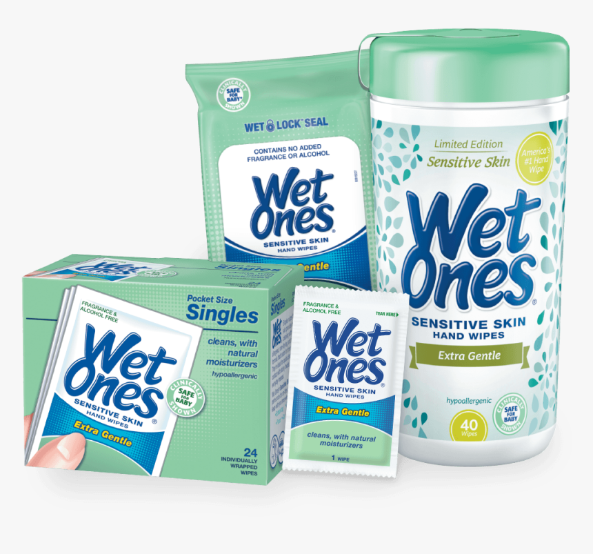Product Shot - Wet Ones Face Wipes, HD Png Download