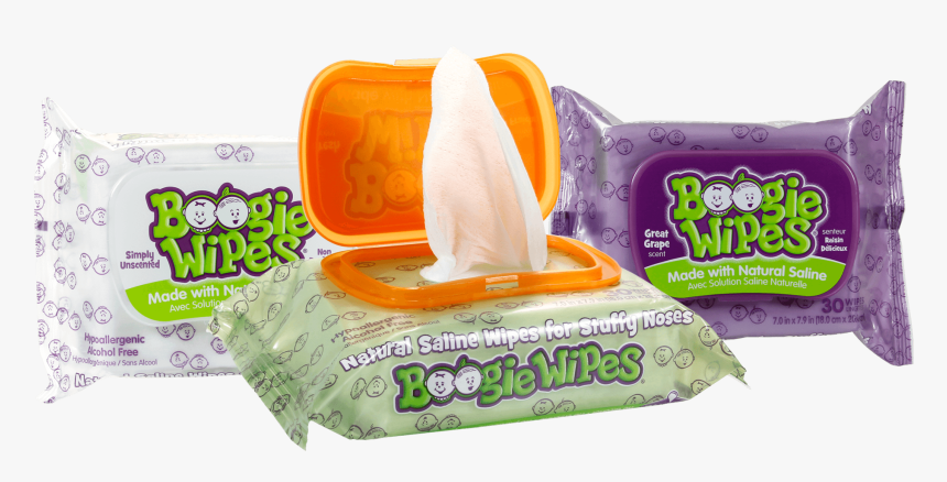 What Are Boogie Wipes® Saline Nose Wipes - Boogie Wipes Gentle Saline Wipes Unscented, HD Png Download