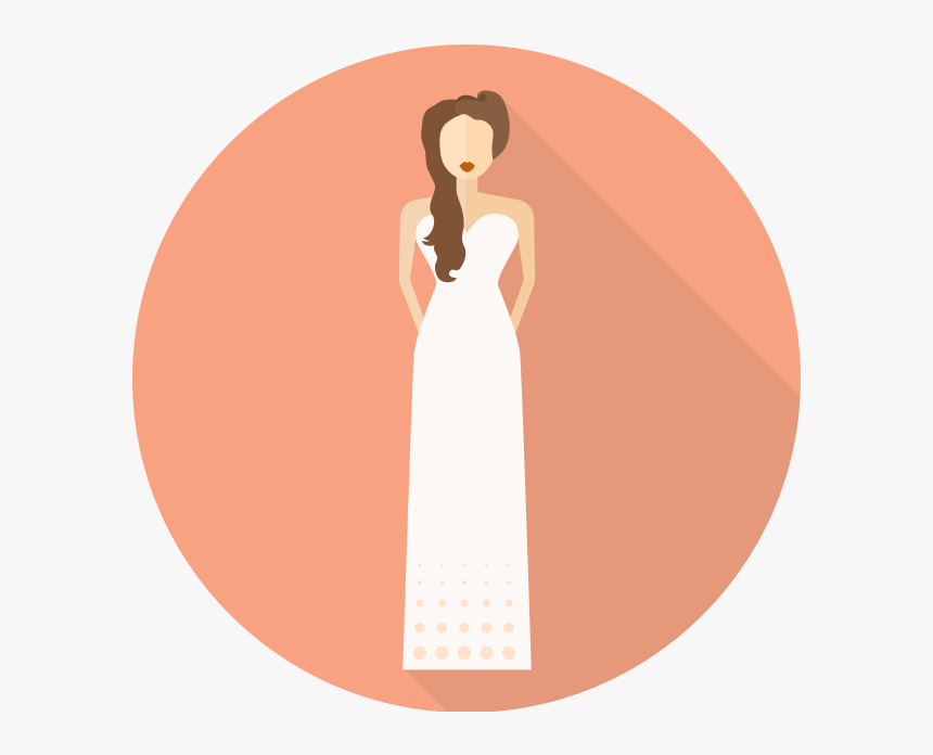 Sheath Wedding Dress - Illustration, HD Png Download