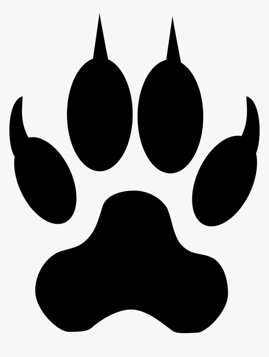 Public Domain Clip Art Image Dog Or Wolf Footsteptrack - Cat Paw Clipart, HD Png Download
