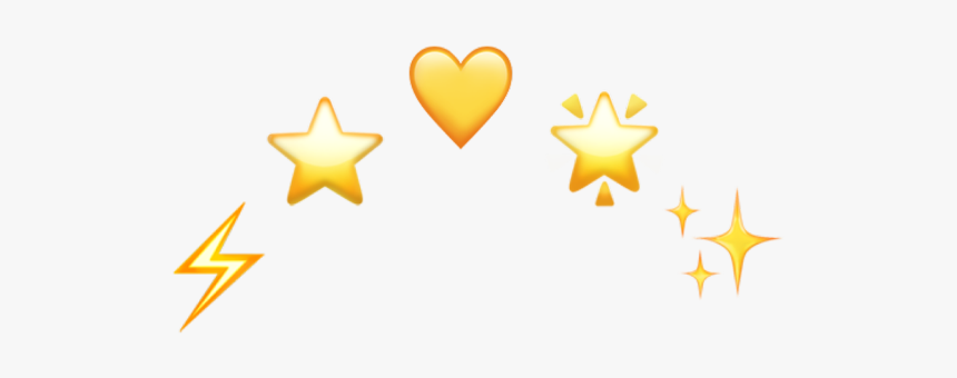 Stickers Transparent Aesthetic Cute Filter Flower Garde - Yellow Emoji Crown Png, Png Download