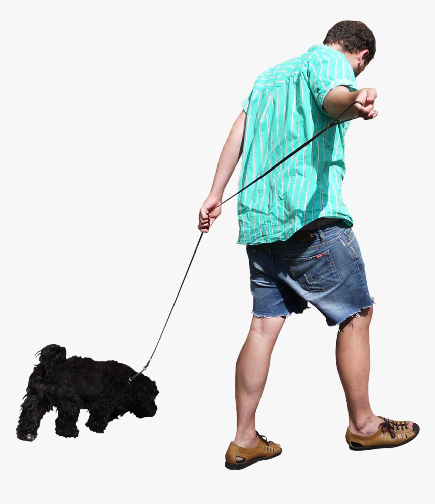 People Walking With Dog Png, Transparent Png