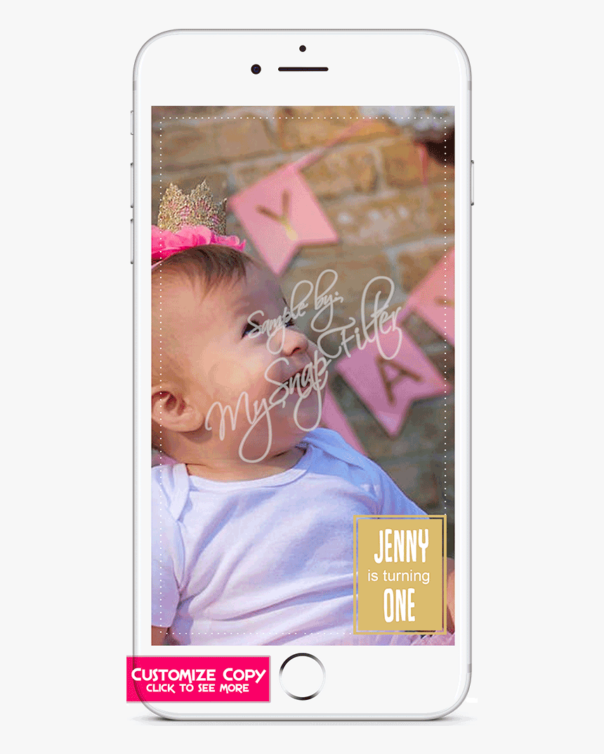 Bp21a Baby Birthday Snapchat Filte Gold 2, HD Png Download