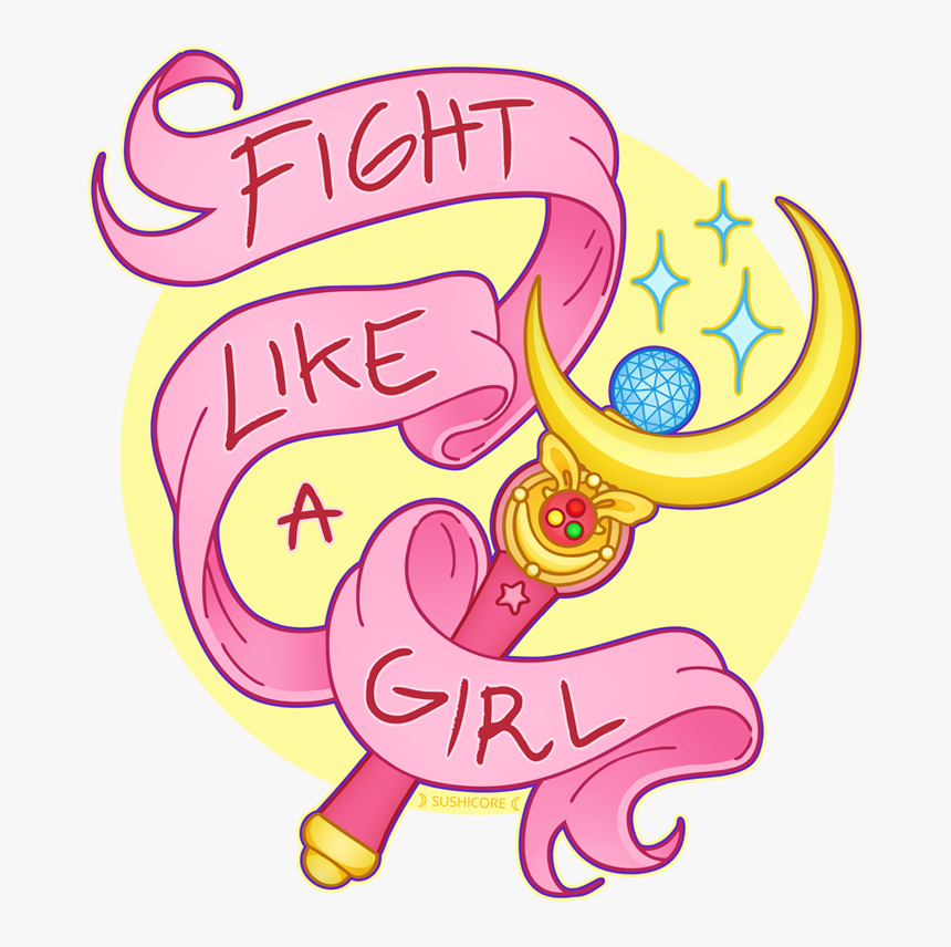 transparent cute stickers png fight like a girl sailor moon png png download transparent png image pngitem