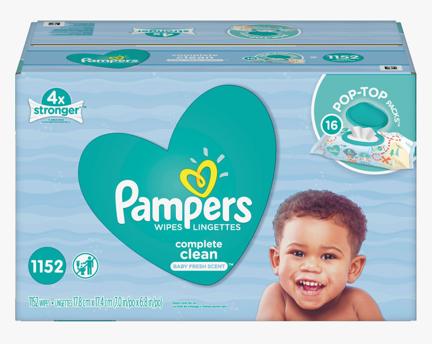 Pampers Complete Clean Wipes, HD Png Download