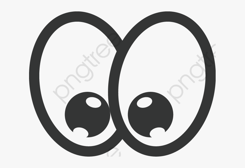 Eyes Black And White Clipart Vector - Happy Cartoon Eyes Png