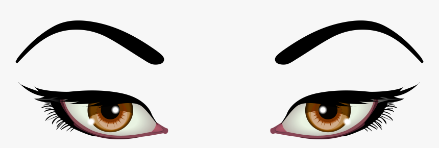 Female Eyes Brown Png Clip Art - Cartoon Female Eyes Png, Transparent Png
