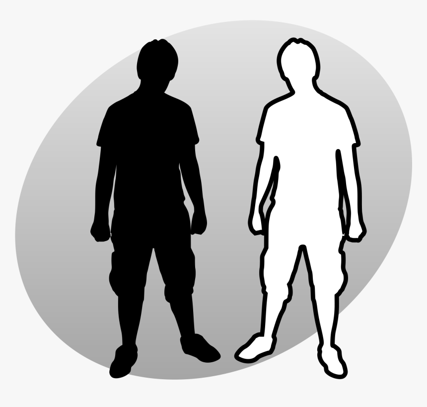 People Png Black And White - 12 Year Old Boy Silhouette, Transparent Png