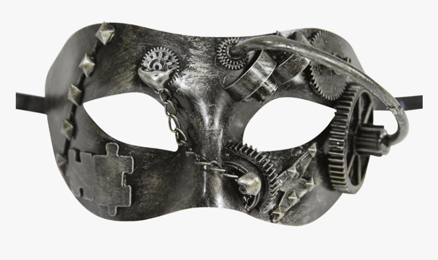 Silver Steampunk Masquerade Mask - Masquerade Masks Steampunk, HD Png Download