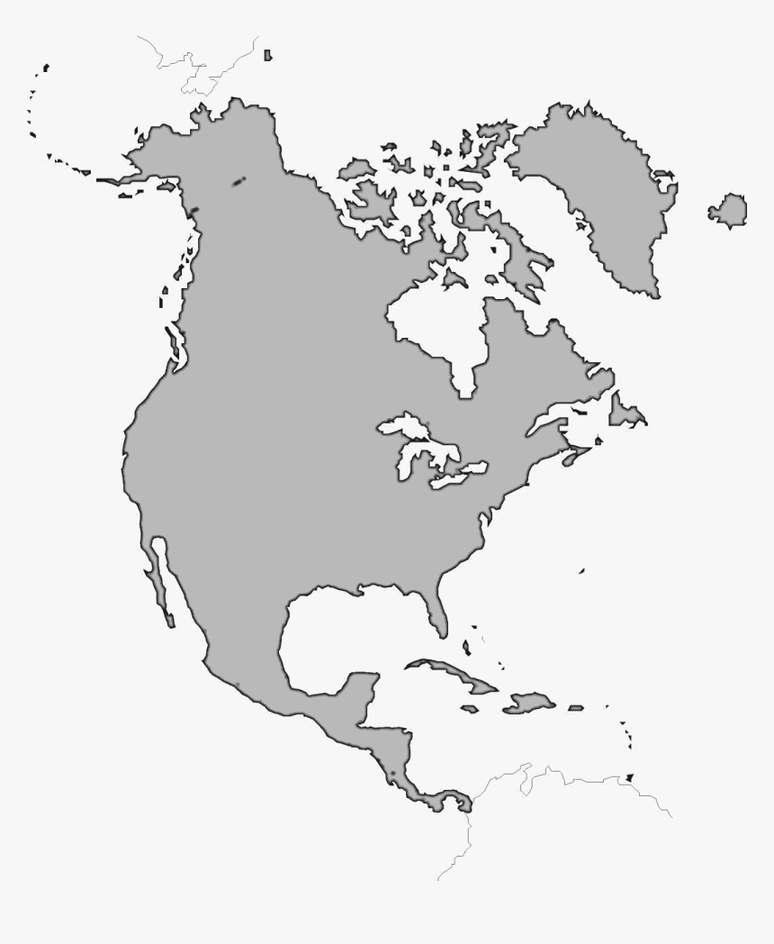 North America Map Png Image - 10 Countries Of North America, Transparent Png