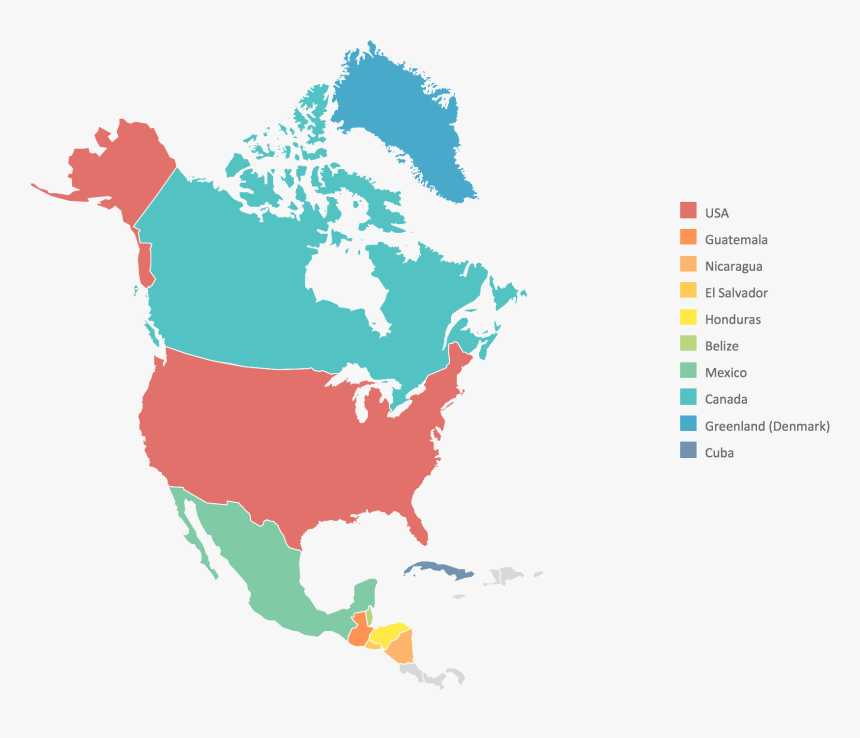 North America Map - North America Map Transparent, HD Png Download