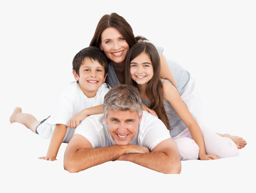 Family Mother Father Son Daughter - Family Portrait High Key, HD Png Download