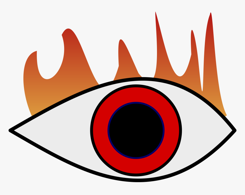 Transparent Eye Clipart - Clipart Of Burning Eyes, HD Png Download
