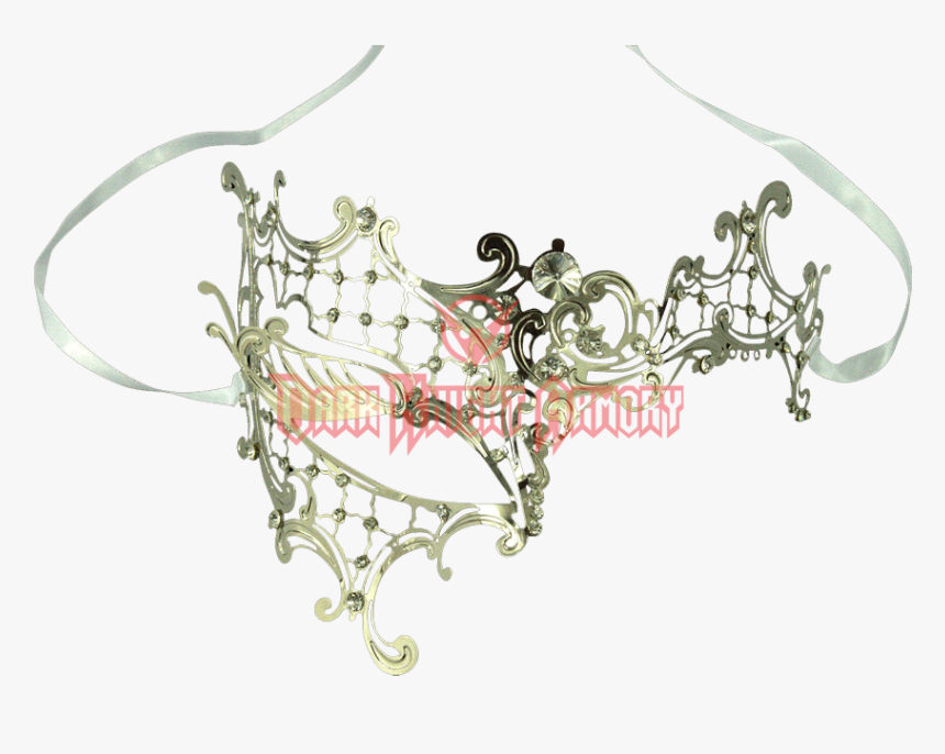 Silver Filigree Masquerade Mask - Iron, HD Png Download