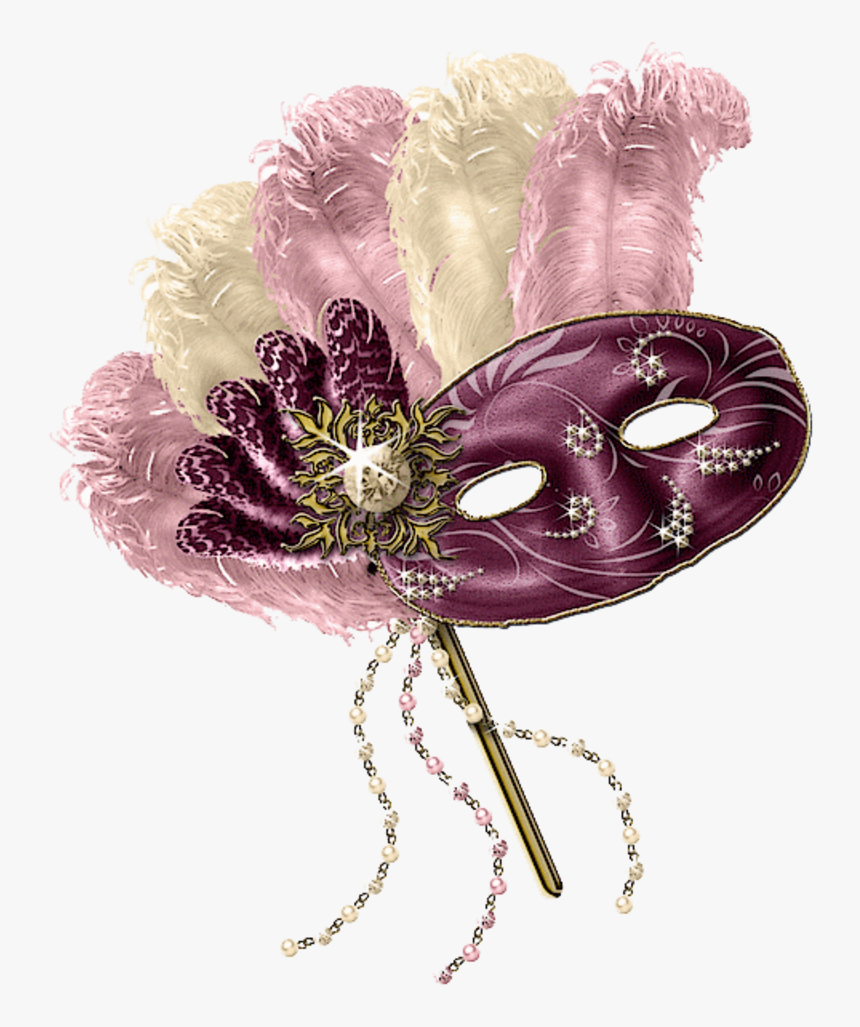 Carnaval De Venise Mardi Gras, Beautiful Mask, Carnival - Maschere Carnevale Con Piume, HD Png Download