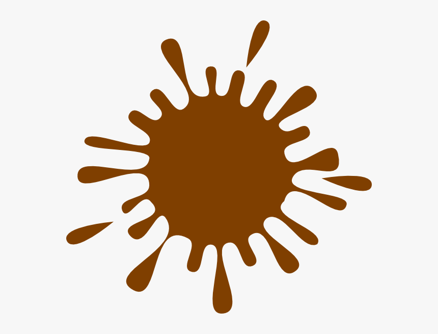 Ink Splash With Drops Brown Clip Art At Clker - Pink Paint Splash Clipart, HD Png Download