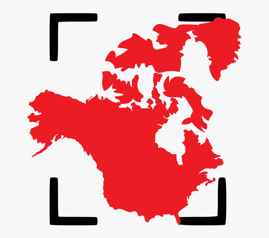 The North America Region Consists Of The United States - Blank North America Map Png, Transparent Png