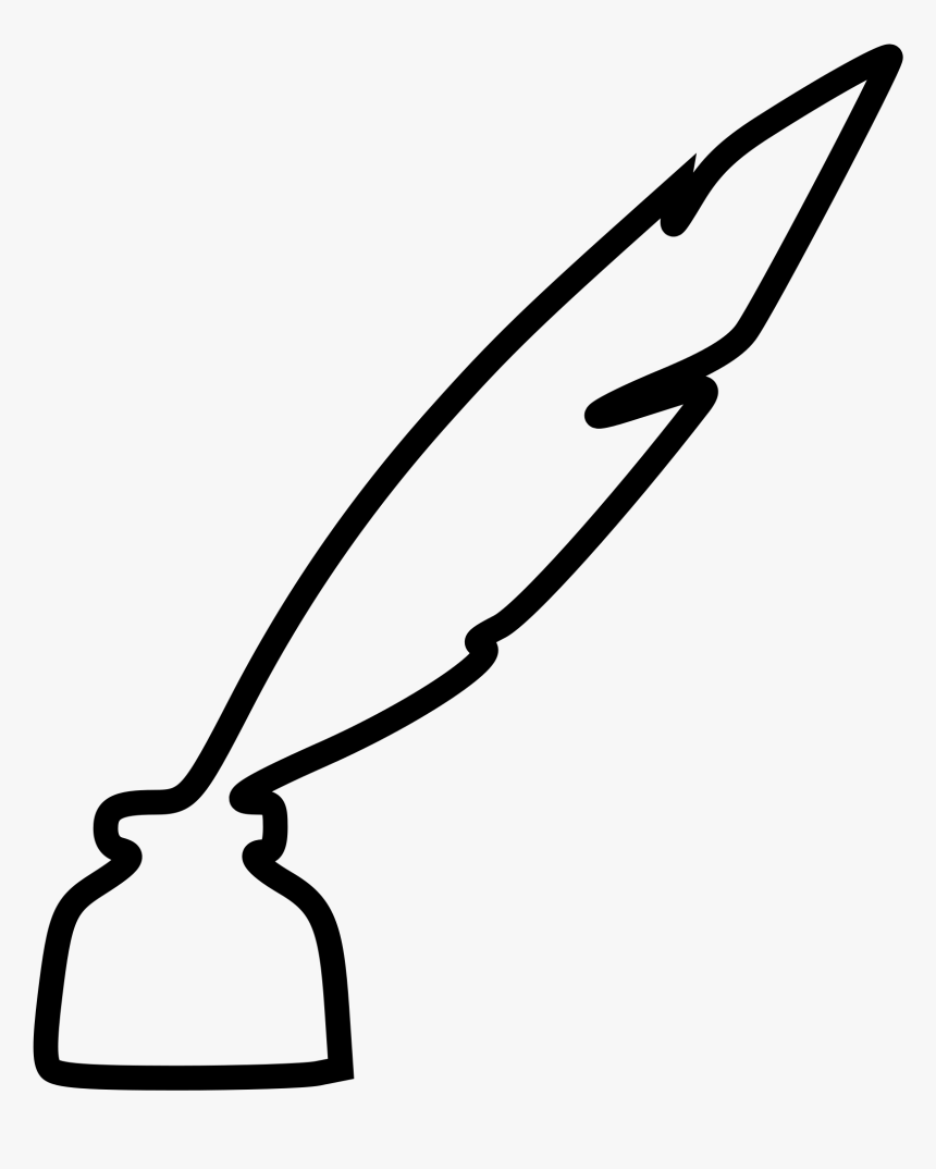 Quill And Ink Well - Transparent Ink And Quill, HD Png Download