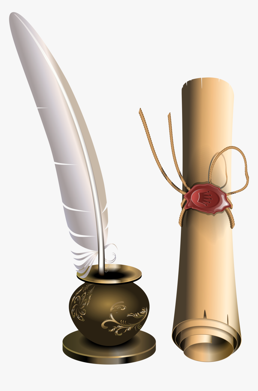 Scroll And Inkwell Png Clip - Inkwell Png, Transparent Png