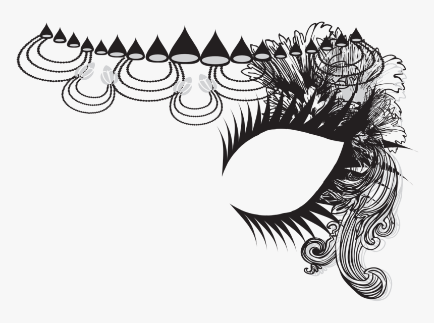 Silver Masquerade Mask Png, Transparent Png