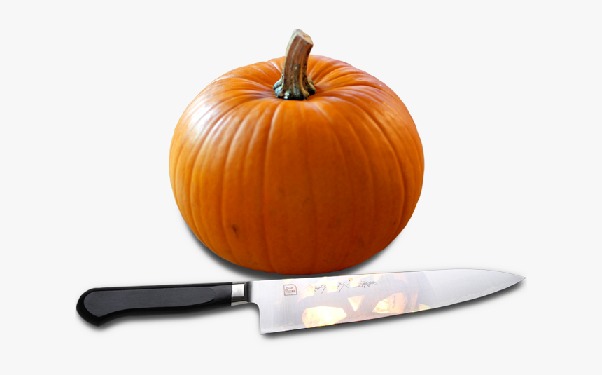 Pumpkin With Knife Png, Transparent Png