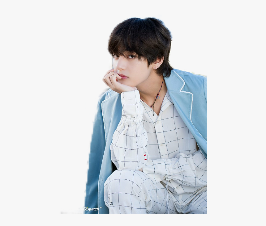 Taetae Taehyungbts Mullet Blue Azul - Kim Taehyung Mullet, HD Png Download