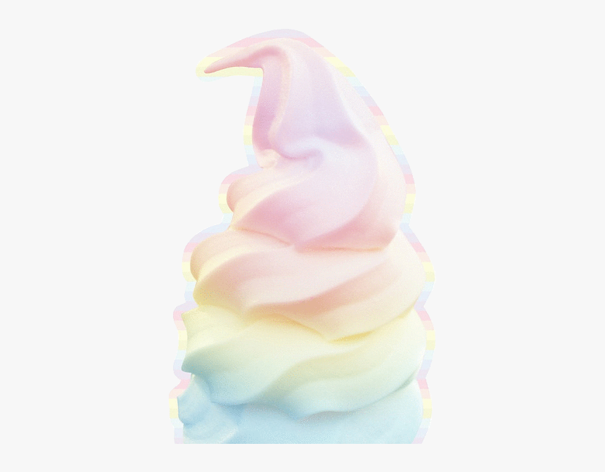Cute Rainbow Kawaii Png Transparent Cutee Niggahoe - Soft Serve Ice Creams, Png Download