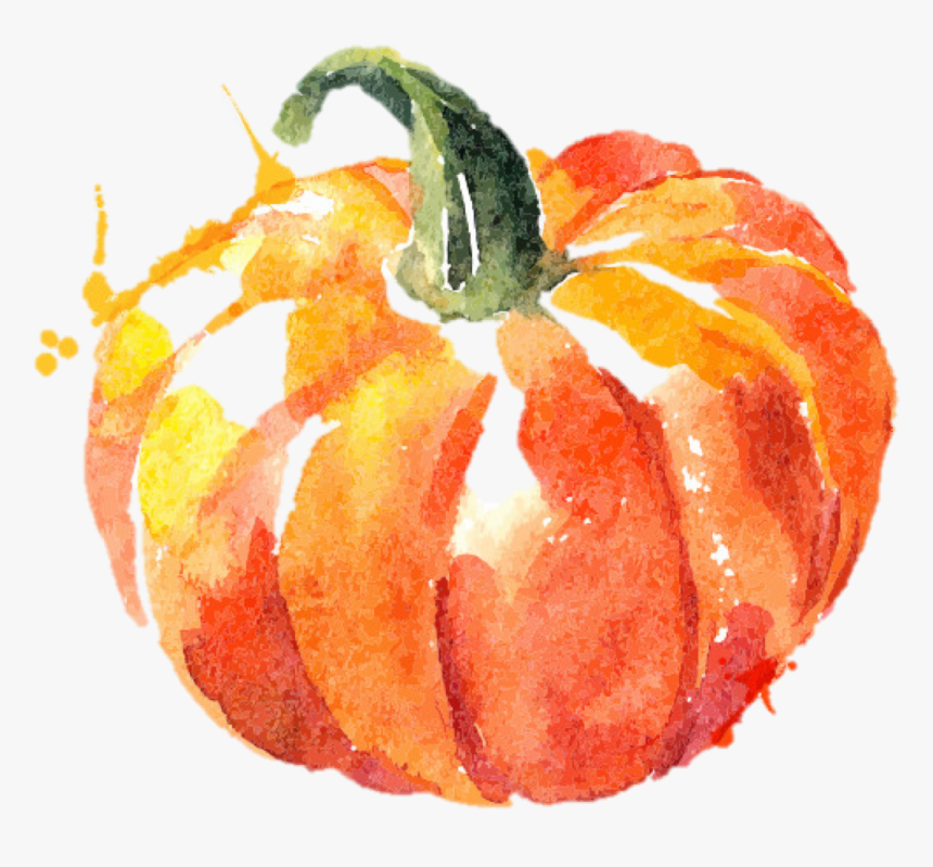 Transparent Pumpkin Png - Watercolor Pumpkin Transparent Background, Png Download