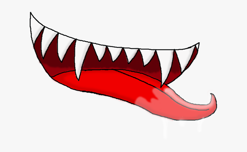 Kawaii Mouth Png - Mouth With Fang Png, Transparent Png
