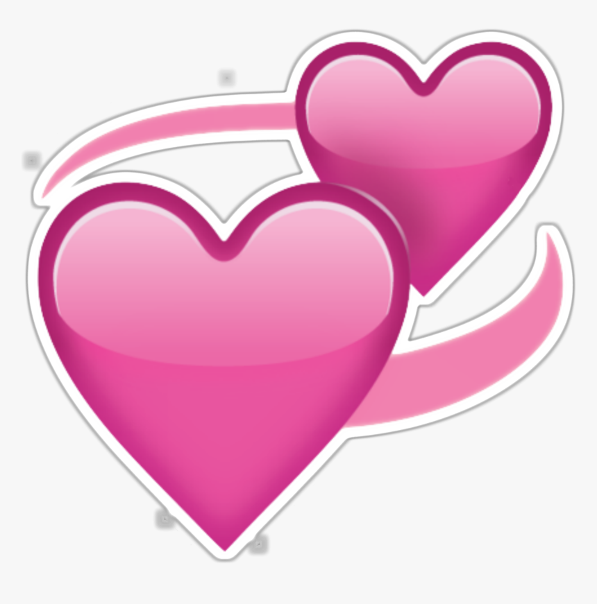 Two Pink Hearts Emoji Png Transparent Clipart Image - Heart Emoji Png Transparent, Png Download