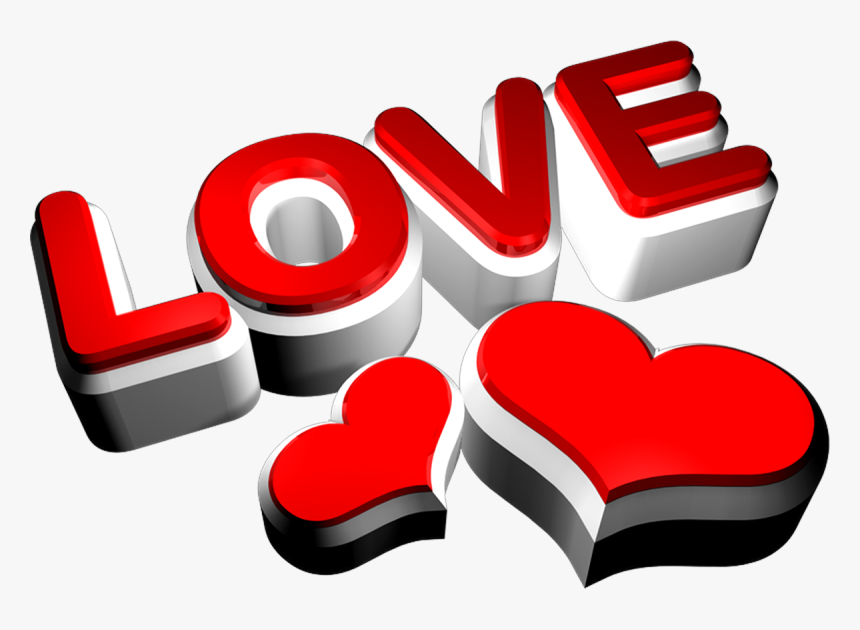 Love Text With Two Heart - Love Text Png, Transparent Png