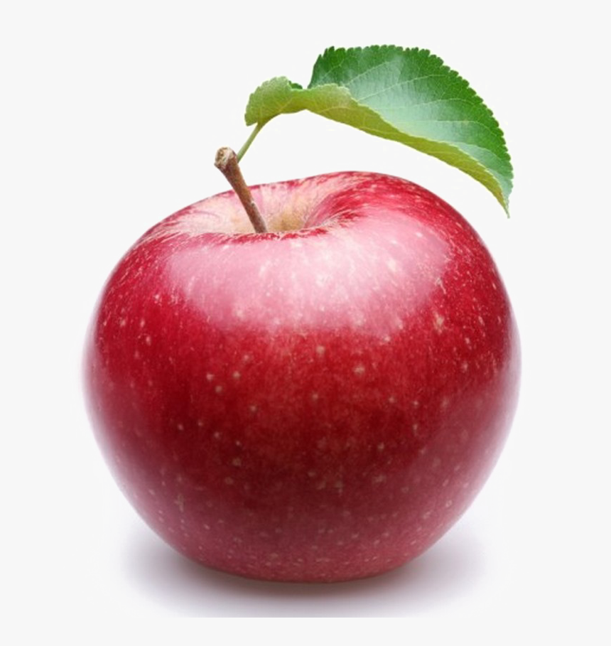 Healthy Food Download Transparent Png Image - Apple With A Leaf, Png Download