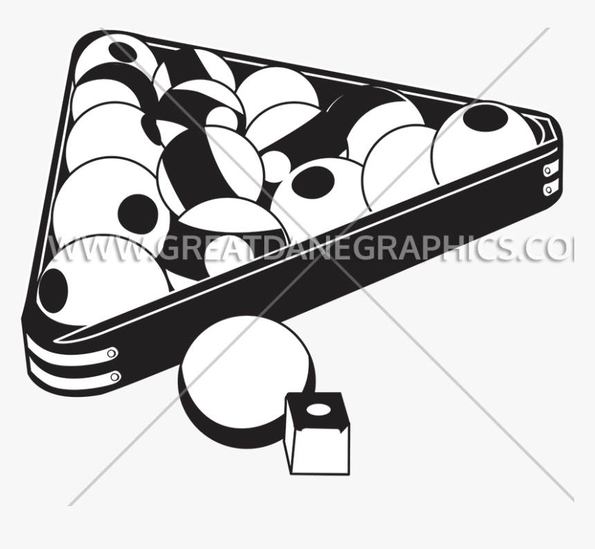 Transparent Chalk Outline Png - Black And White Billiard Ball Rack, Png Download