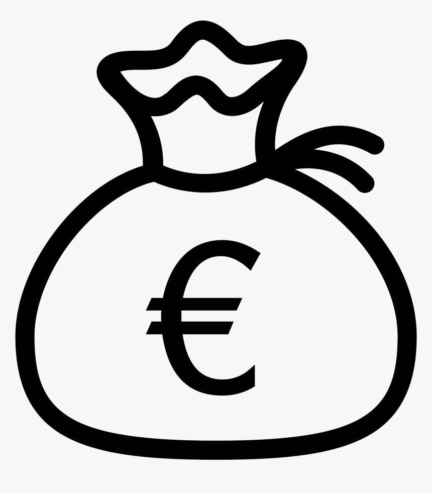 Clip Art Free Download Pouch Icon Free Download - Money Bag Euros Icon, HD Png Download