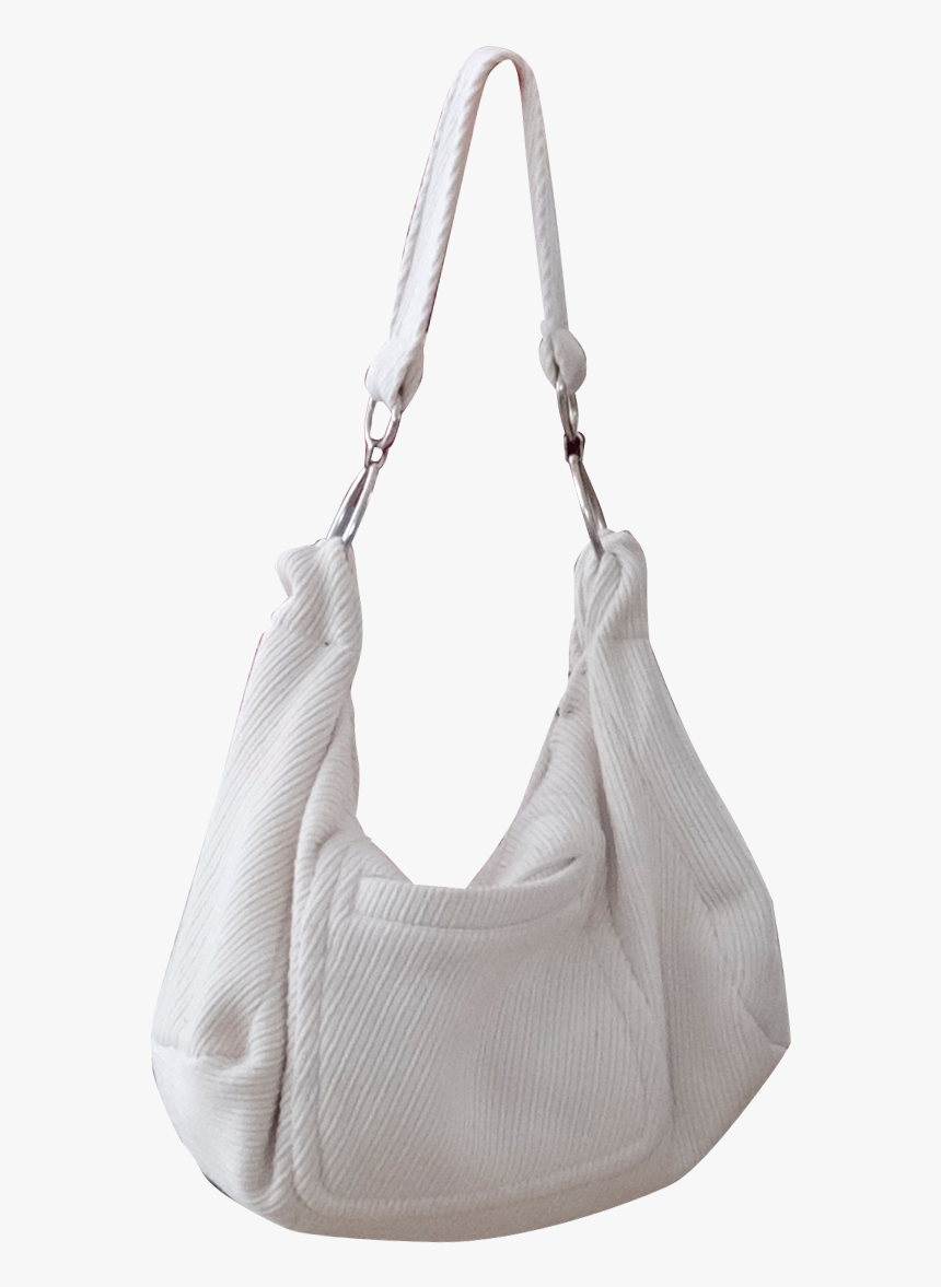 White Wool Hobo Bag By British Steele - Hobo Bags Slouchy Black, HD Png Download